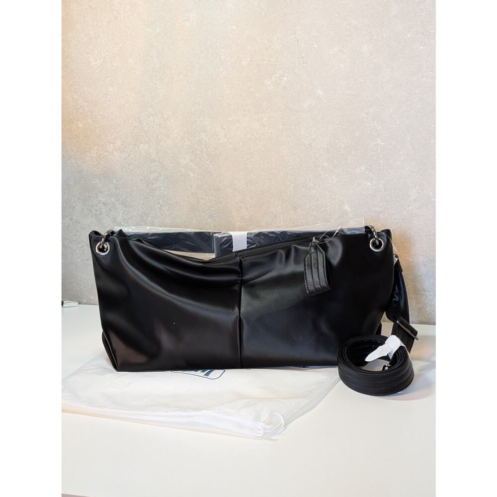 Lug Half Plunge Satin Luxe Vegan Leather Black North Star Grey Slouchy NWT - Picture 3 of 7
